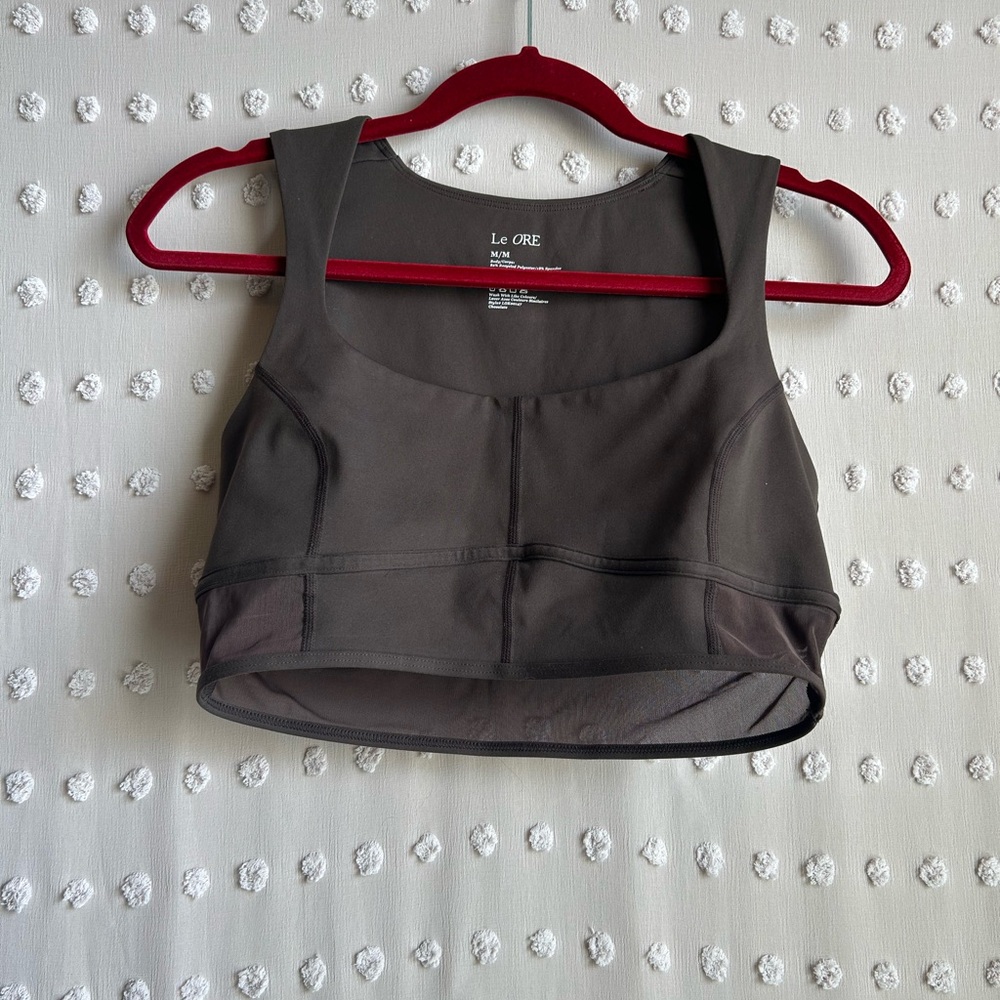 Le Ore Mesh Detail‎ Andria Bra Sz M Chocolate Brown